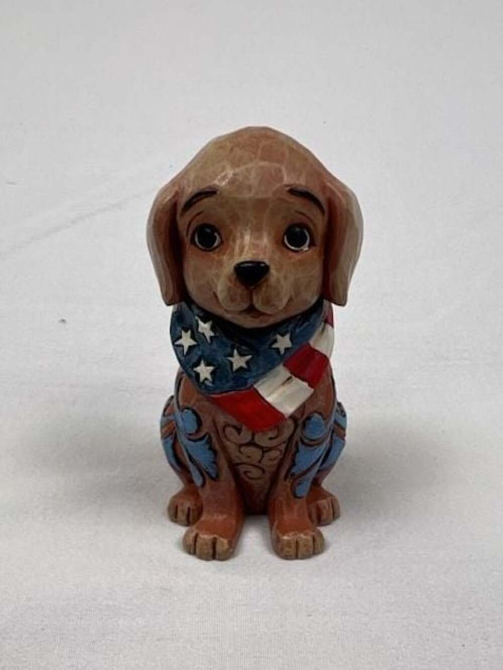 Enesco Jim Shore Heartwood Creek Mini Patriotic Puppy Figurine
